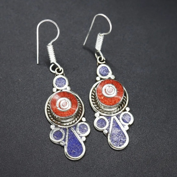 Traditional ethnic Gemstone earrings - Picture 5 of 12